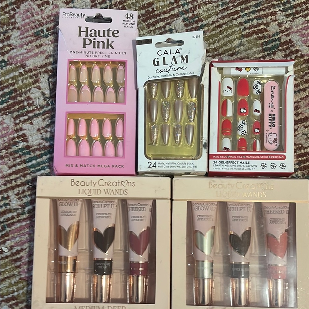 Pink Glam Party Nail Set